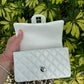 Chanel 21S Mini Iridescent White Caviar Top Handle