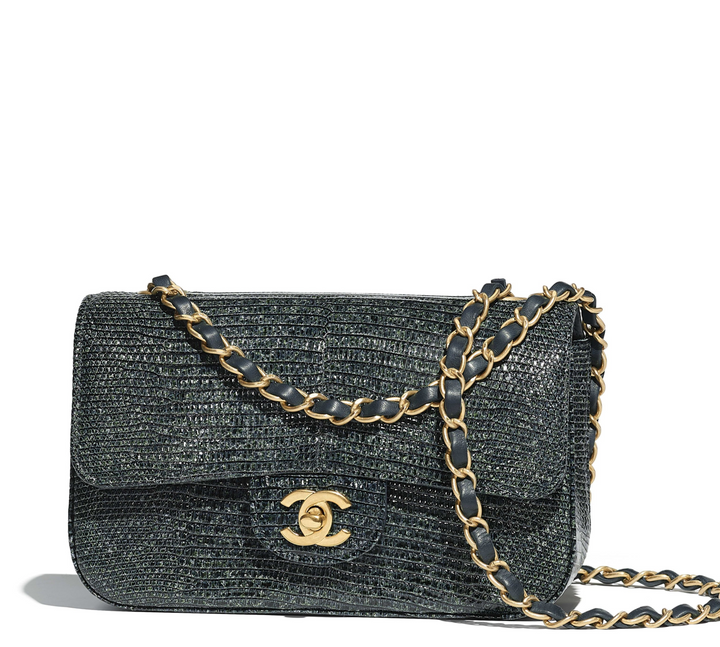 Chanel Green Lizard Mini Flap Bag