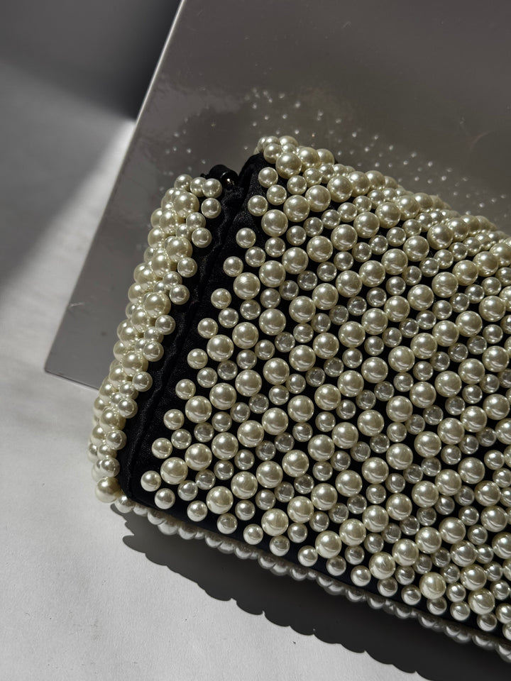 Chanel 19S Pearl Embellished Mini Rectangular Flap Bag