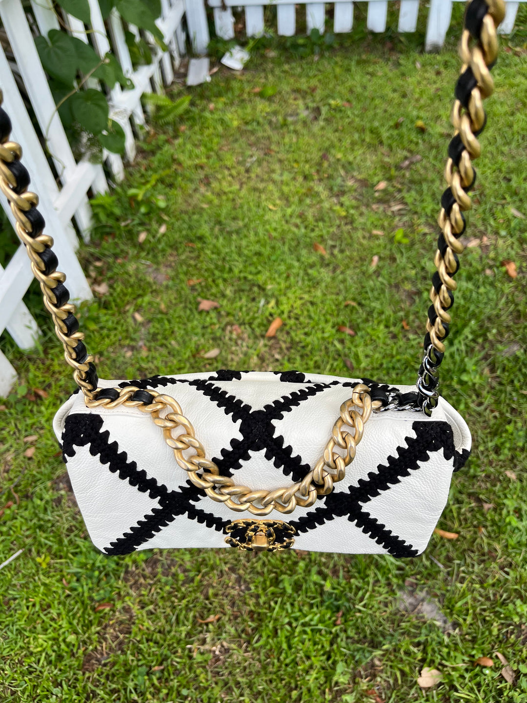 Chanel 19 Medium Crochet Quilted Calfskin Flap Bag