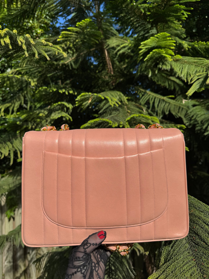Chanel Light Pink Vintage Lambskin Jumbo Flap Bag