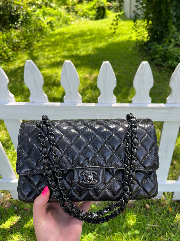 Chanel SO BLACK Medium Calfskin Double Flap Bag