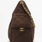 Chanel 25 Brown Suede Small Hobo Bag