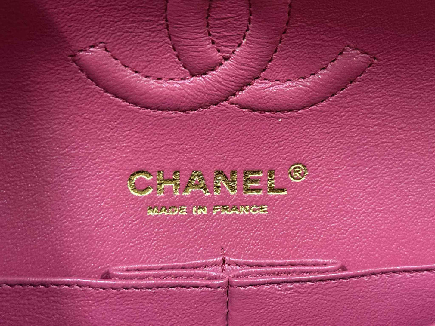 Chanel Dark Pink Small Caviar Classic Flap