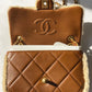 Chanel 24K Brown Shearling Medium Flap Bag