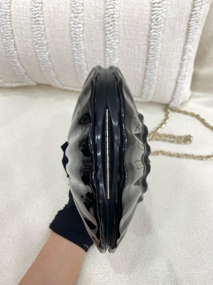 Chanel 19S Black Runway Shell Minaudiere