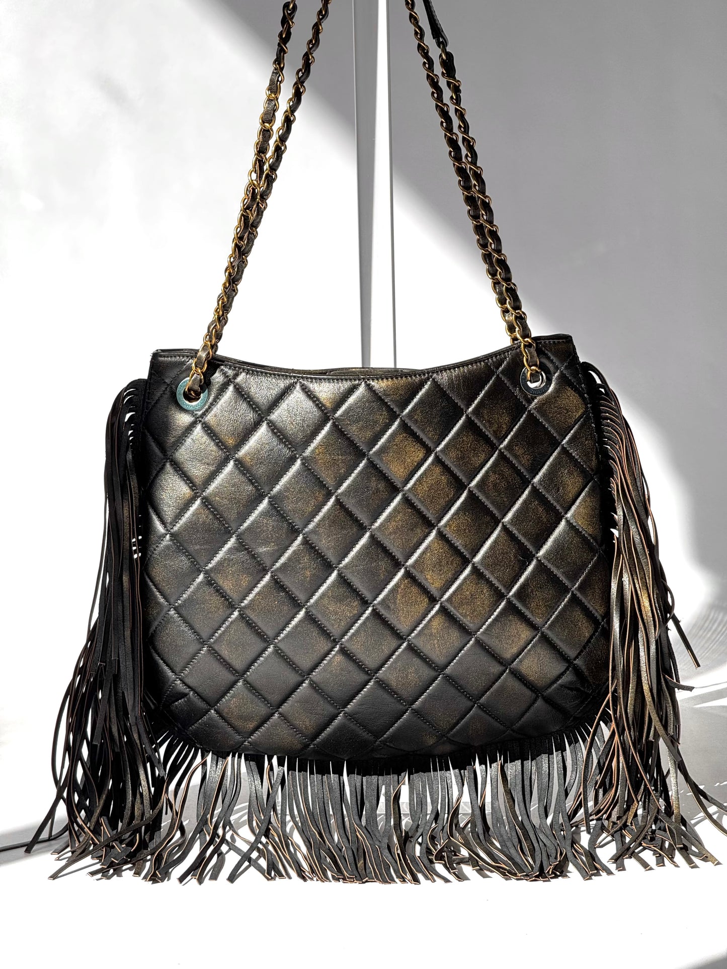 2014 Brown Paris Dallas Runway Fringe Bag