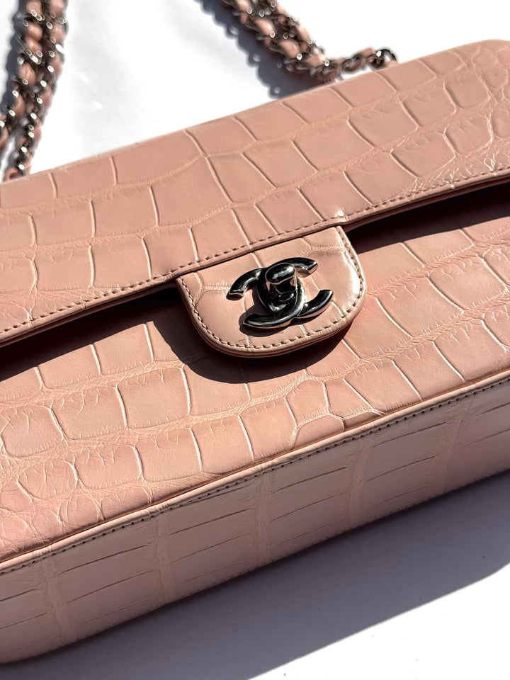 Chanel Bubblegum Pink Alligator Medium Classic Flap Bag