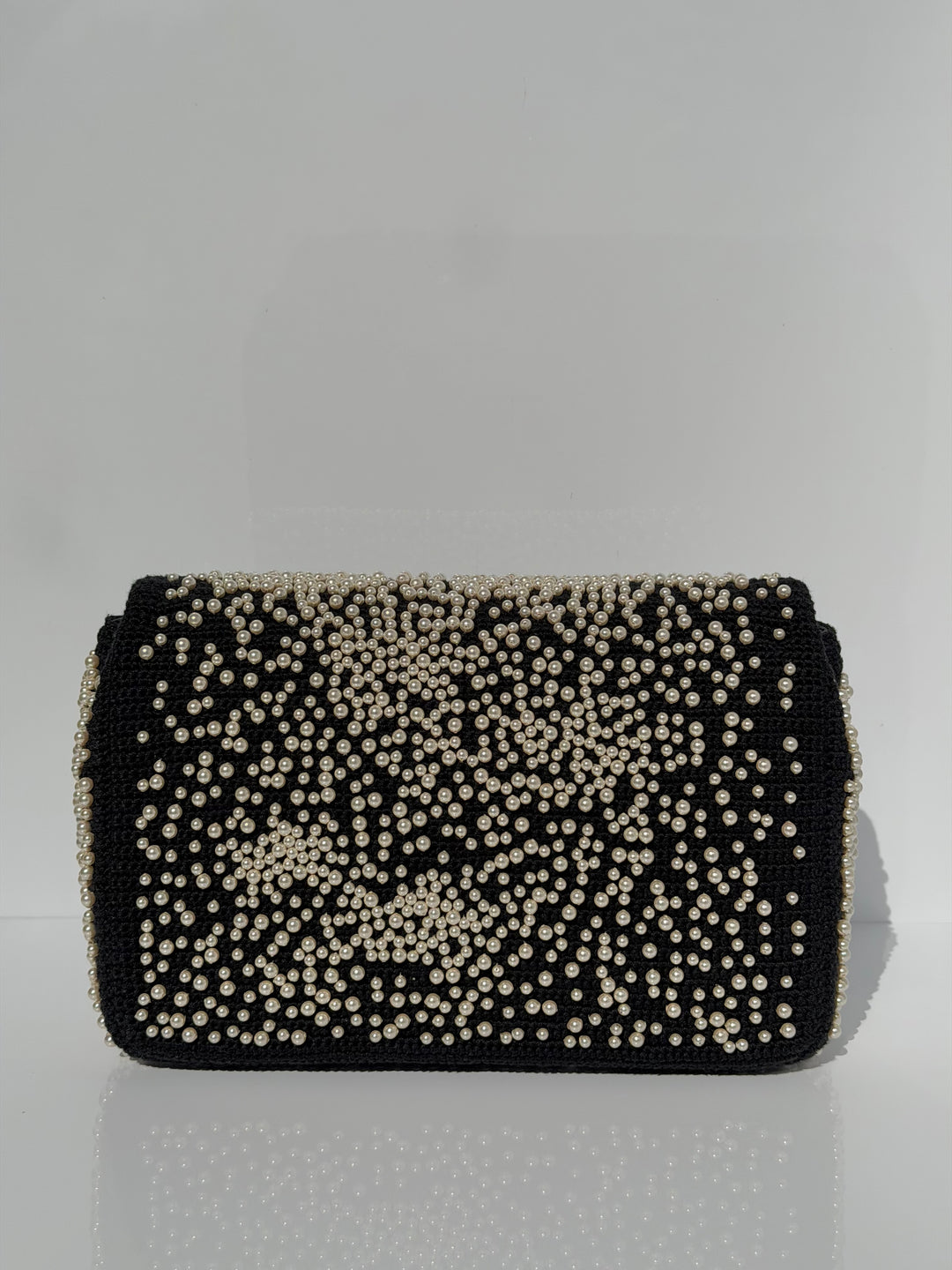 Chanel 17C Medium Flap Bag Pearl Embellished Gold Hardware 2017
