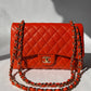 Chanel Jumbo Orange Caviar Double Flap Bag