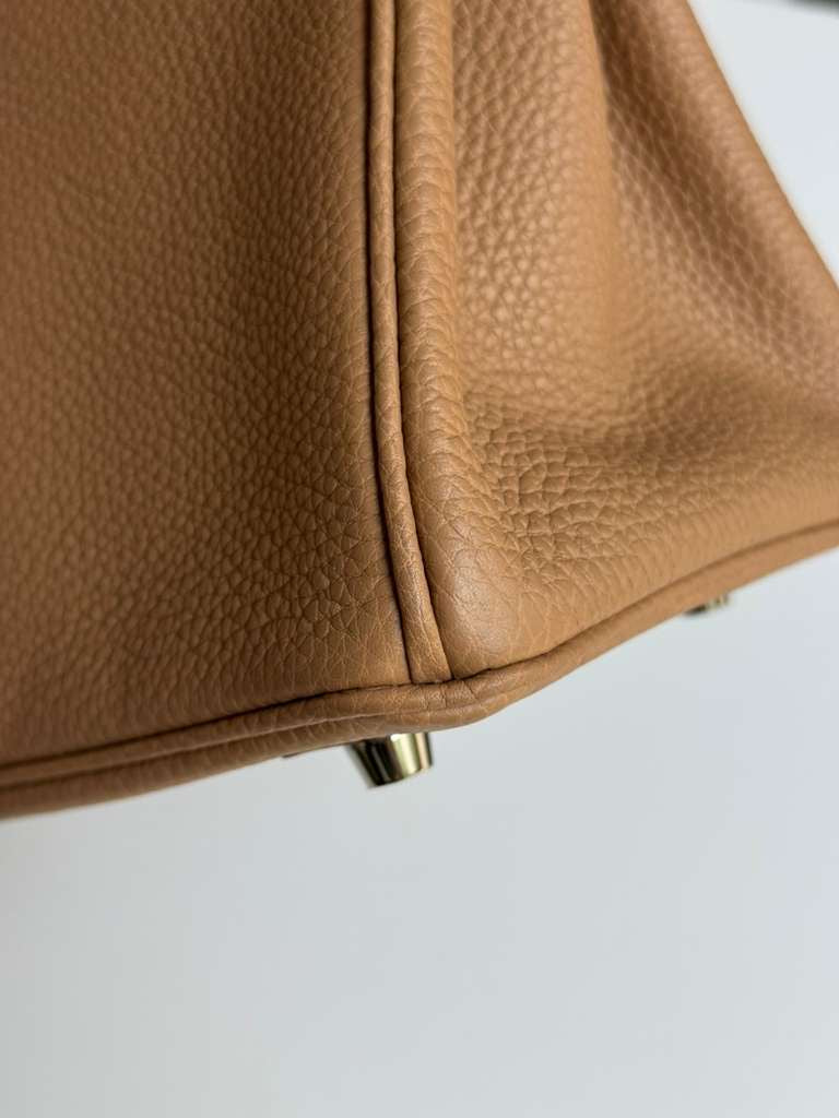 Hermes Chai Togo Birkin 25 Palladium Hardware