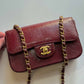 Chanel Burgundy Lizard Mini Rectangular Flap Bag