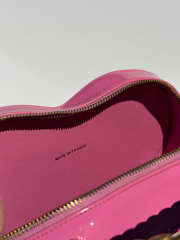 Chanel Barbie Pink Heart Vanity Bag 24K Gold-Plated Hardware 1995