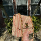 Chanel 24K Vintage Pink Striped Large Flap