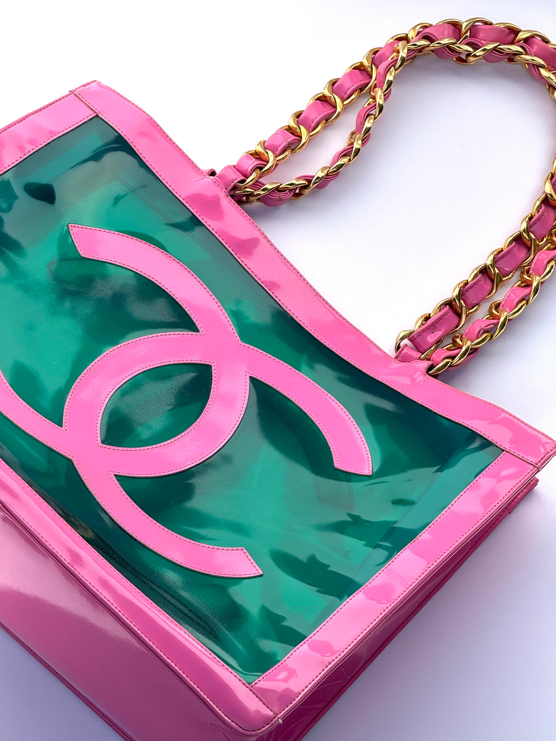 Rare Chanel 1995 Barbie Collection Pink PVC Tote