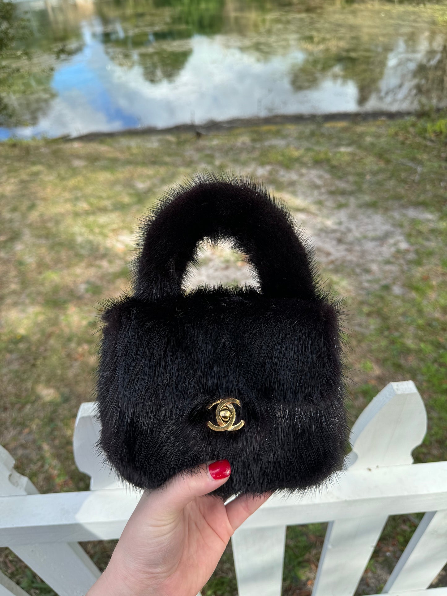 Chanel RARE 100% Mink Child Kelly Flap Bag