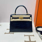 Hermes Blue Sapphire Alligator Kelly 25 Sellier