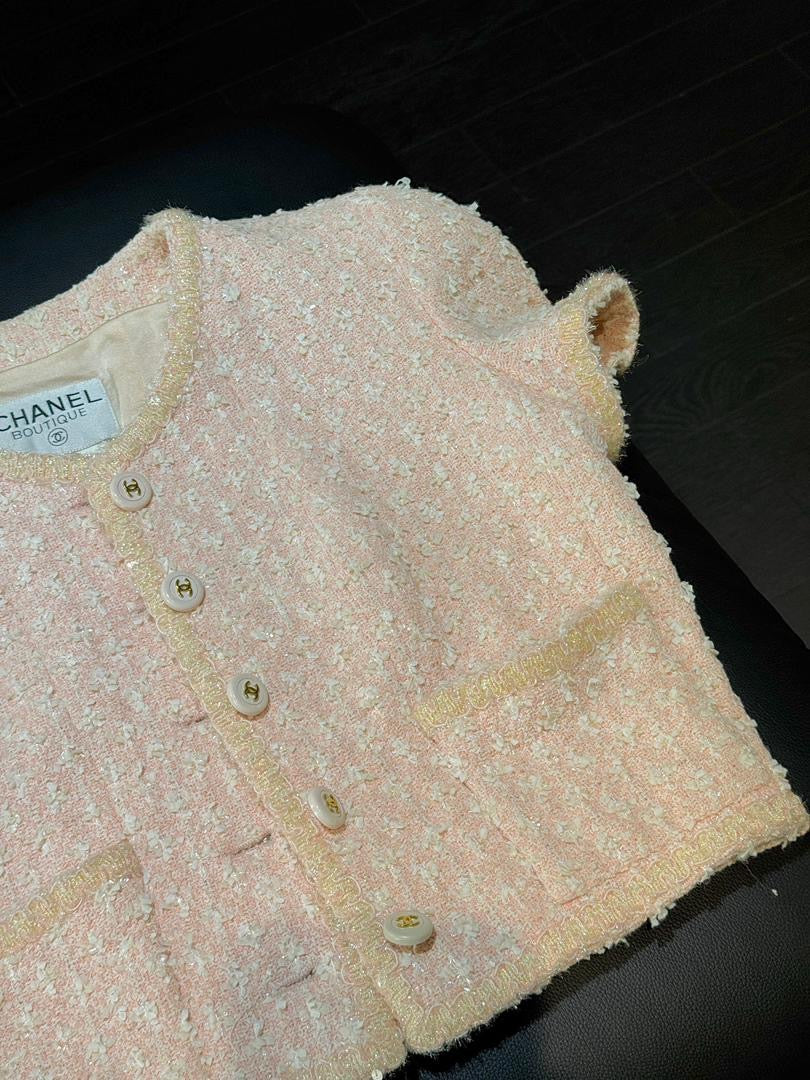 Chanel 1995 SS Pink Barbie Runway Suit Set