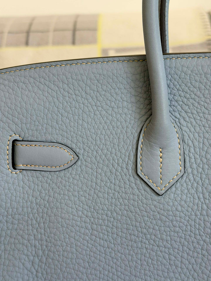 Hermès Birkin 35 Bleu Lin Togo Gold Hardware
