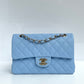 Chanel 23P Light Blue Small Caviar Double Flap