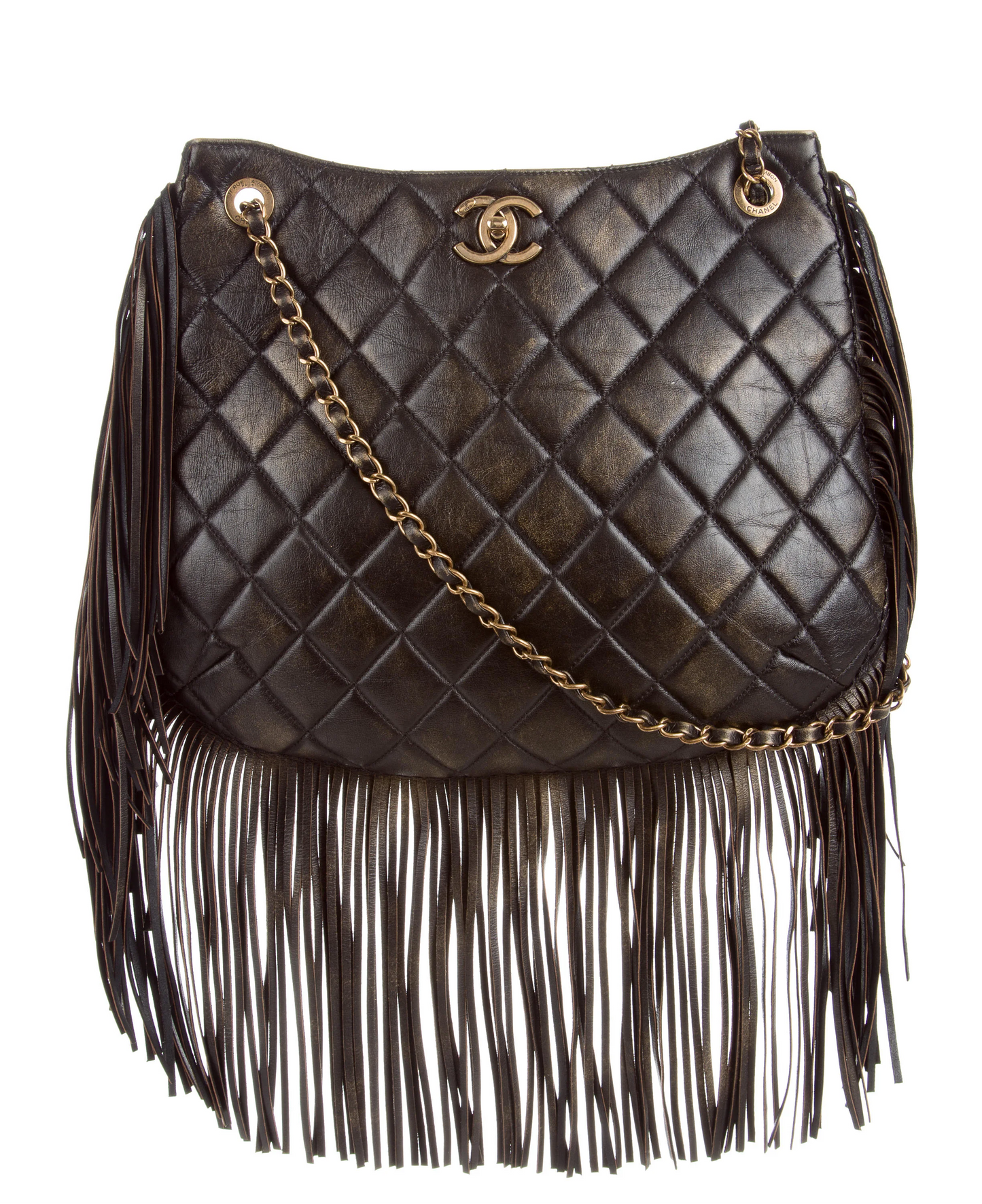 2014 Brown Paris Dallas Runway Fringe Bag