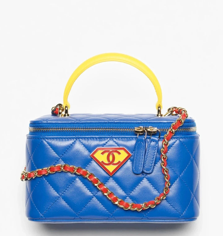 Chanel Superman Long Vanity With Chain Blue Lambskin Gold Hardware Métiers d’Art 2026
