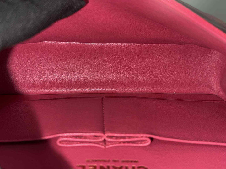 Chanel Dark Pink Small Caviar Classic Flap