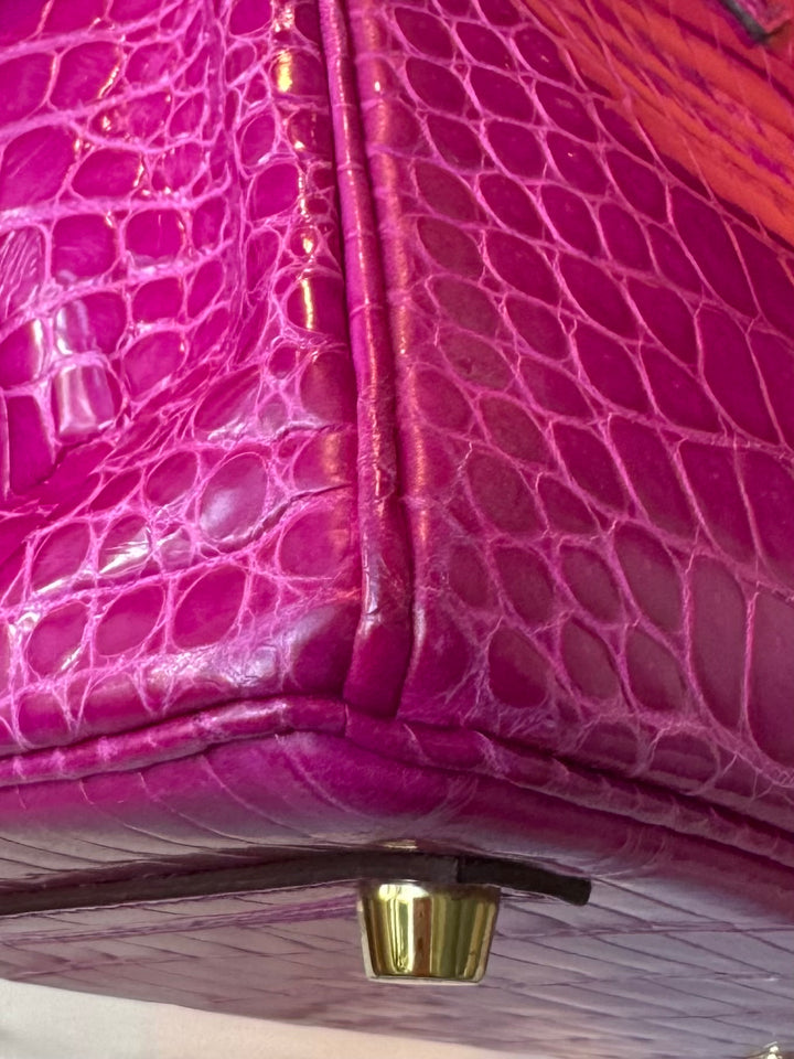 Hermes 2021 Rose Scheherazade Shiny Niloticus Crocodile Birkin 25