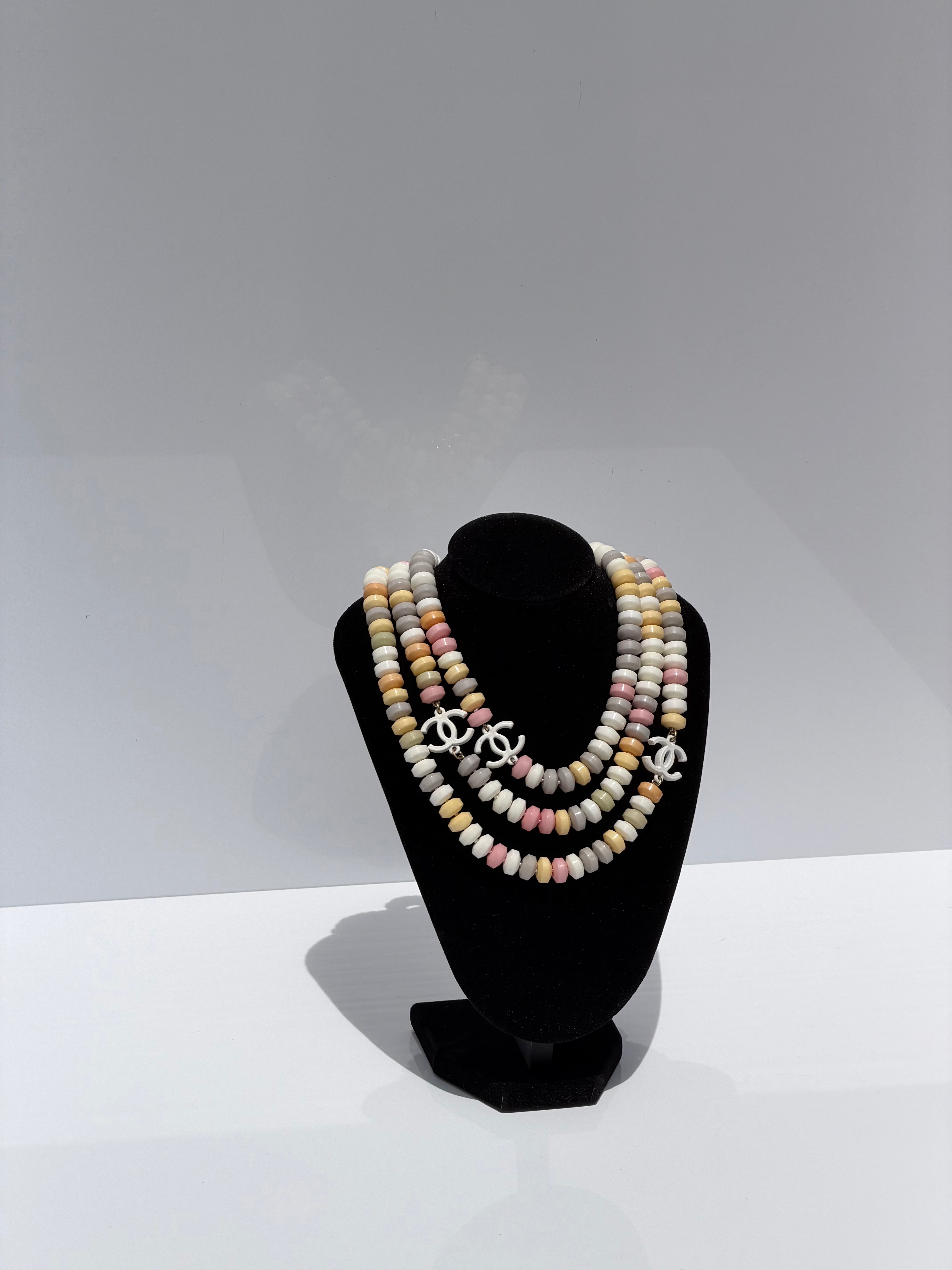 Chanel CC Resin Candy Supermarket Sweetie Triple Strand Necklace