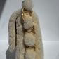 Chanel Ecru Shearling Lambskin Medium CC Chains Flap Bag