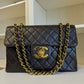 Chanel Chocolate Brown Vintage Lambskin Jumbo Flap Bag