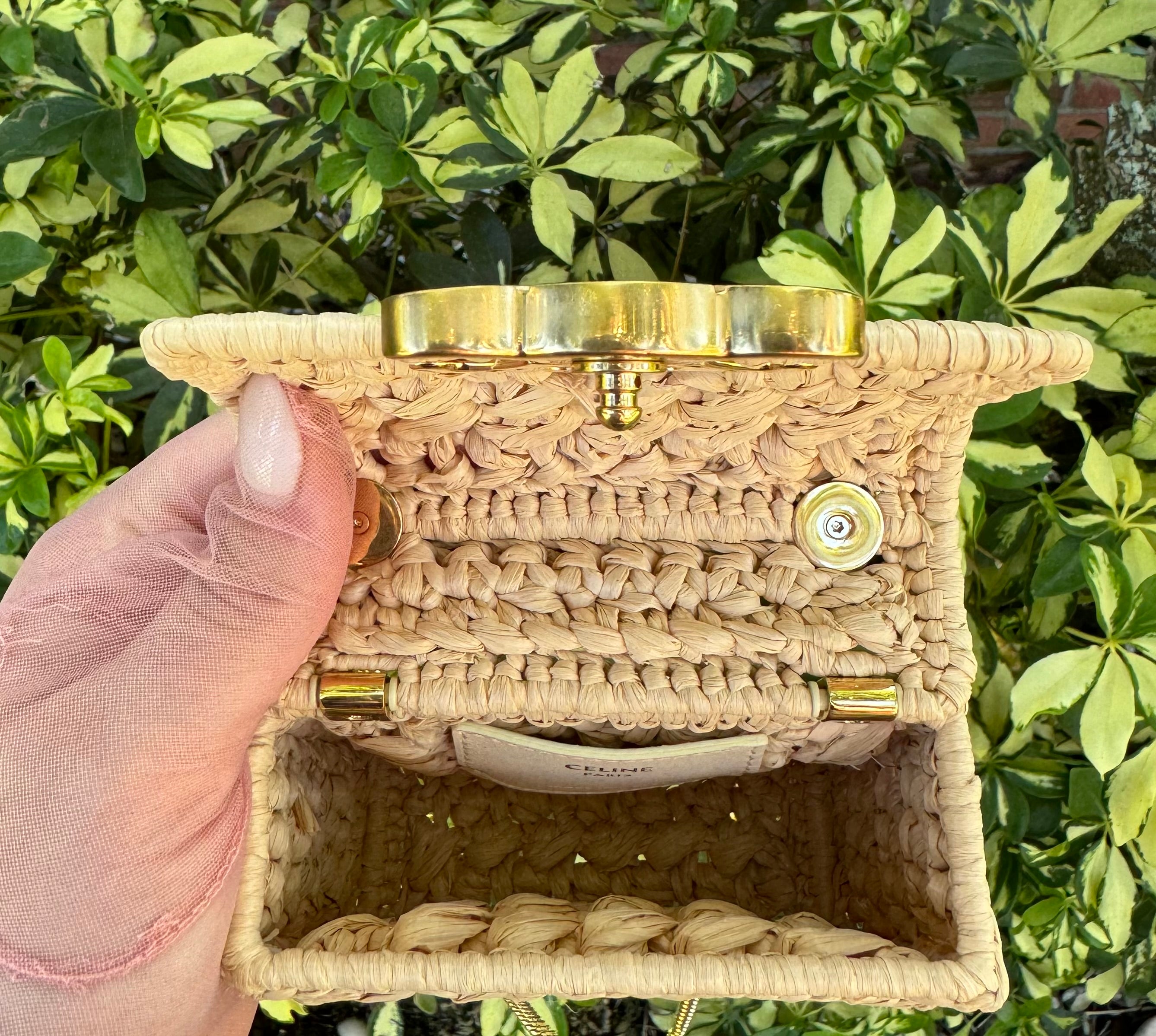 Celine 2023 Mini Chain Raffia Claude – Its A Luv Story