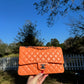 Chanel 21S Orange Neon Lambskin Medium Flap Bag