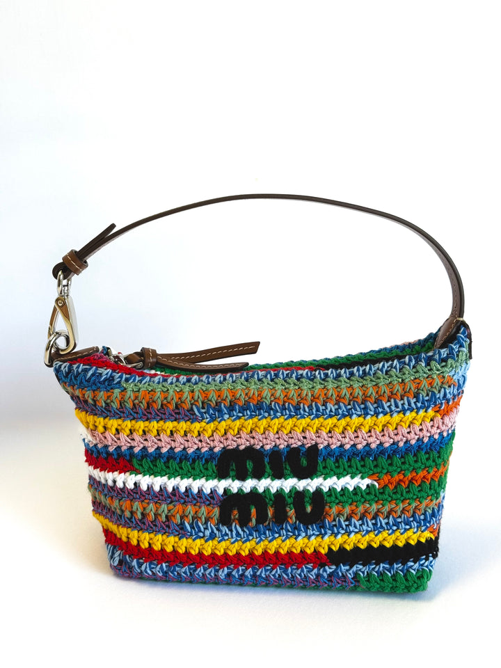 Miu Miu Crochet Multicolor Pouch Bag