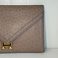 Hermes 1982 Ostrich Lydie 2 Ways Clutch Bag