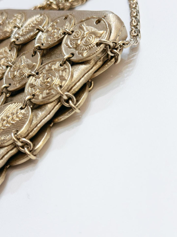 Chanel 18C Metiers D’art Gold Medallion Evening Bag