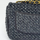 Chanel 18C Black Ancient Greece Raffia Crochet Flap Bag