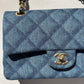 Chanel 22K Small Denim Classic Double Flap Bag