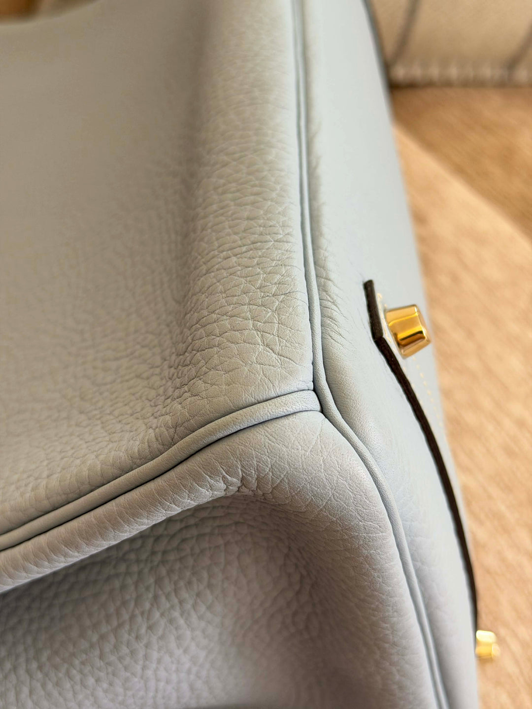 Hermès Birkin 35 Bleu Lin Togo Gold Hardware