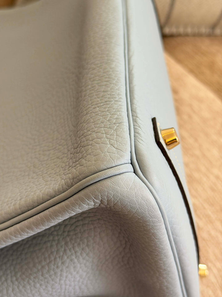 Hermès Birkin 35 Bleu Lin Togo Gold Hardware