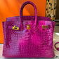 Hermes 2021 Rose Scheherazade Shiny Niloticus Crocodile Birkin 25