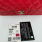 Chanel 21S Red Iridescent Medium Caviar Flap Bag