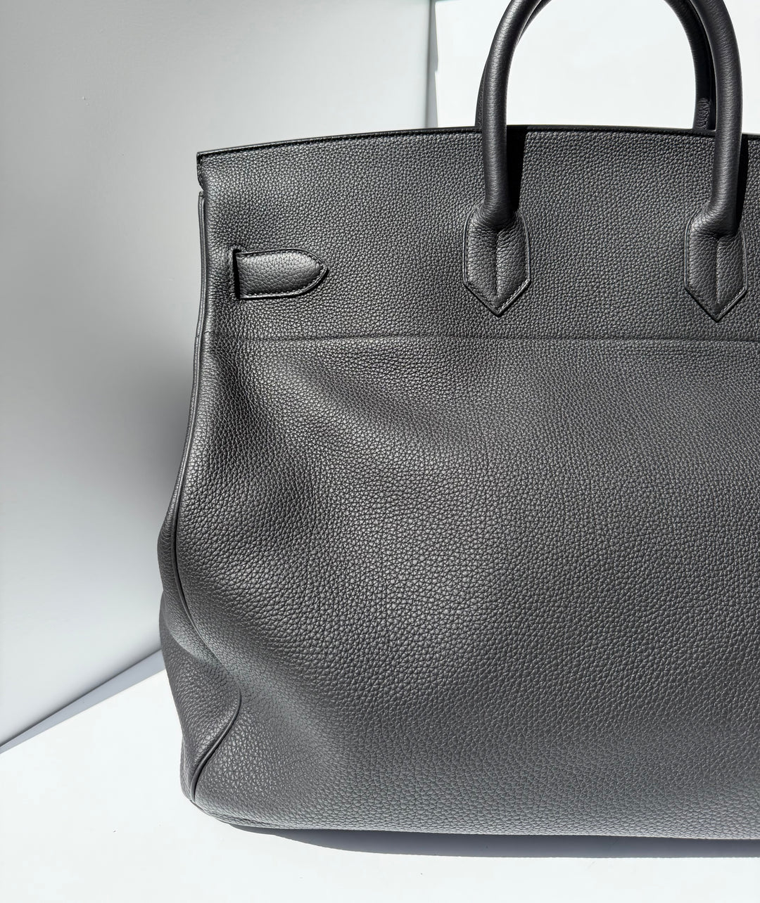 Hermès HAC 50 Black Togo Palladium Hardware 2022