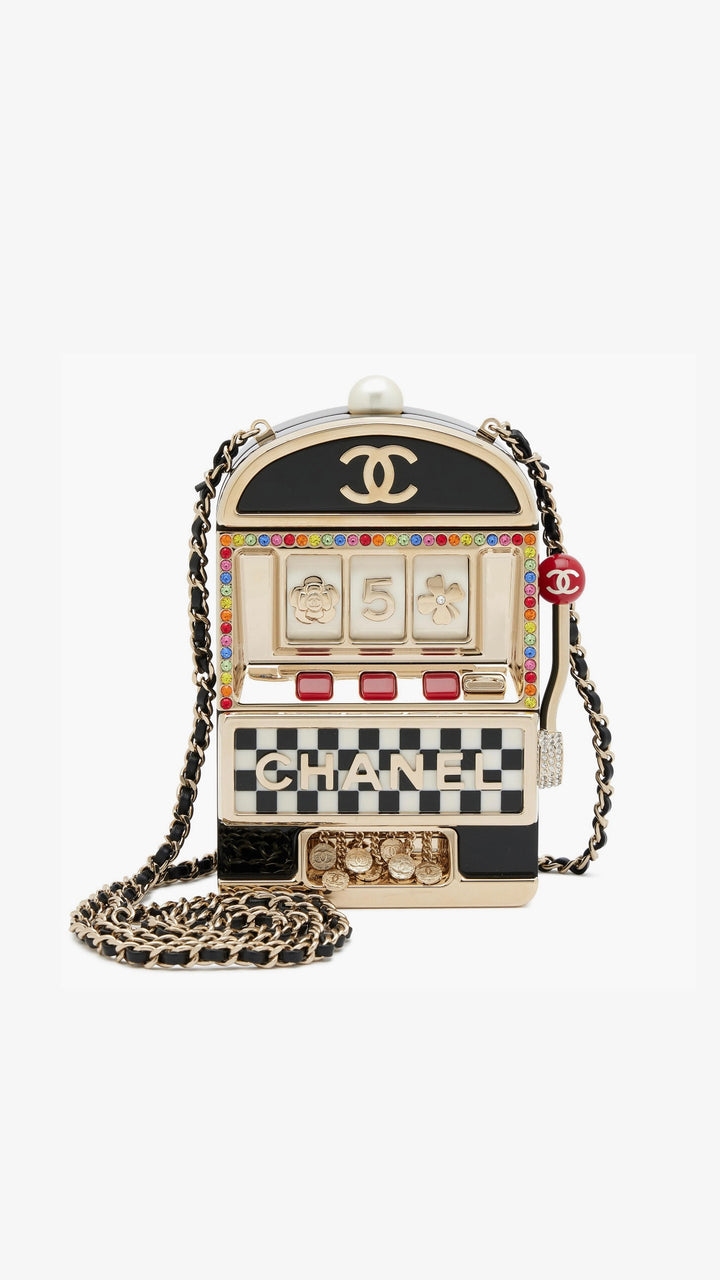 Chanel Slot Machine Casino Minaudière Gold Hardware 23C