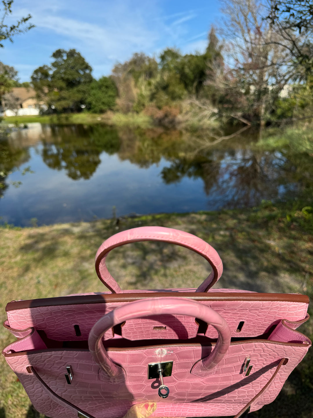Hermes Bubblegum Matte Croc Birkin 35 PHW