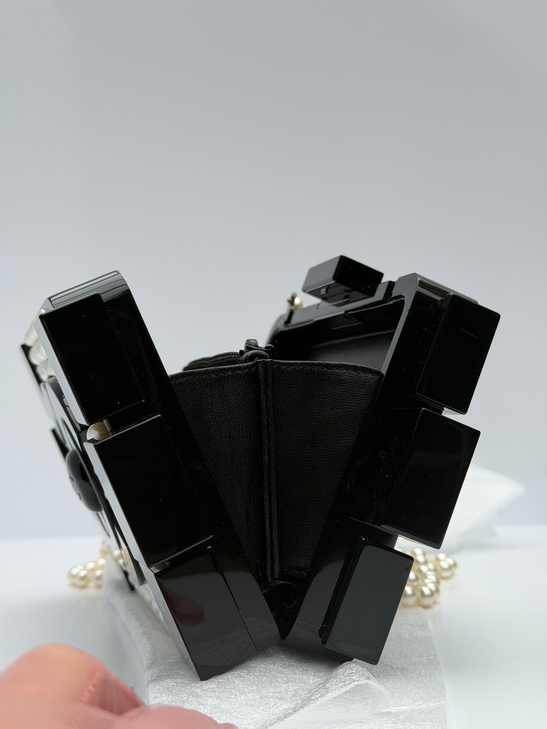 Chanel Pearl Plexiglass Lego Minaudiere