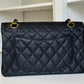 Chanel 6 Series Black Small Vintage Caviar Classic Flap Bag