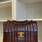 Chanel Brown Vintage Lambskin Vertical Quilt Jumbo Flap