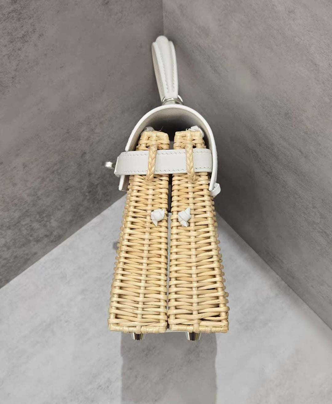 Hermes New White Mini Kelly Picnic