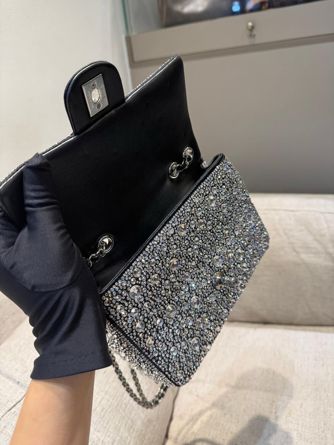Chanel 2023 Crystal Embellished Mini Flap